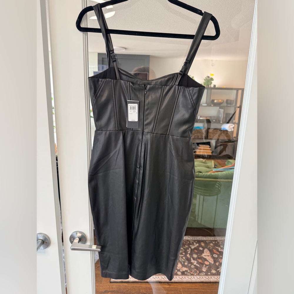 NWT - Dynamite faux leather Black Dress
